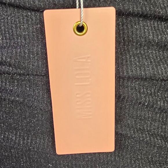 Miss Lola Women's Club Dress Black Long Sleeve Cut Out Dress Medium NWT - Picture 5 of 10